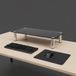 Melko - Extension de dessus de meuble TV 80 pour support d'écran TV noir extension de verre jusqu'à 30 kg de charge