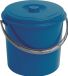 Curver Blauwe emmer 12 L volume met deksel en handvat