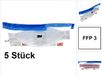3M Aura Comfort Cool Flow stofmasker, FFP3, met ventiel, pak van 5 stuks