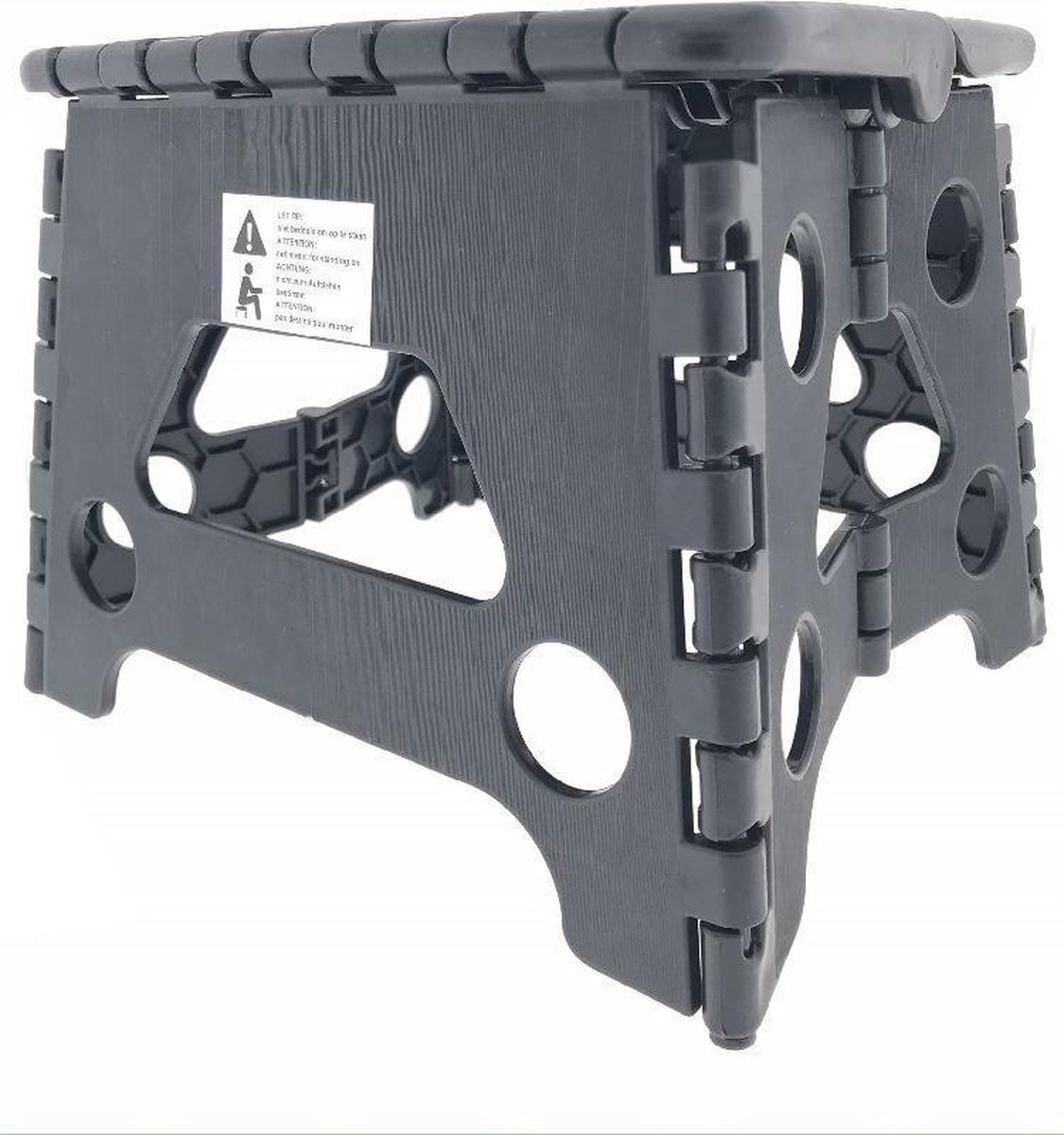 Benson Kruk - Krukje - Opvouwbaar - Antislip - Handvat - Zwart/Wit