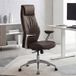 FineBuy fauteuil en cuir véritable chaise de bureau 120KG fauteuil de direction avec mécanisme synchrone chaise pivotante