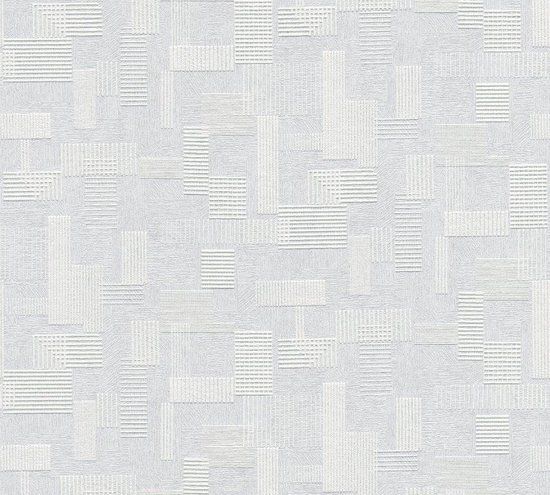 A.S. Création Meistervlies Overschilderbaar Vliesbehang - Schuimvinyl - Wit - Grafisch - Modern