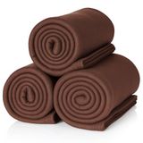 ALCLEAR Oeko Tex Fleecedekens, Warmte Deken, 3 stuks, Chocoladebruin, 130 x 160 cm, 200+ g/m2, Bank Woon Picknick Deken