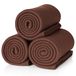 ALCLEAR Oeko Tex Fleecedekens, Warmte Deken, 3 stuks, Chocoladebruin, 130 x 160 cm, 200+ g/m2, Bank Woon Picknick Deken