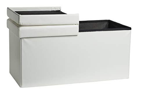 Echtwerk Echt werk zitbank, kunstleer, wit, 38x76x37,5