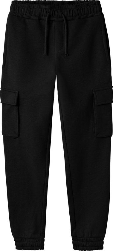 Name it Mollie Cargo Brushed cargobroek Regular fit Zwart