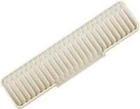 Tapis d'évacuation en silicone - absorption rapide, empêche les éclaboussures, bord étroit pour plans de travail et robinets, convient à différentes tailles d'évier (blanc - 35 x 6 cm)