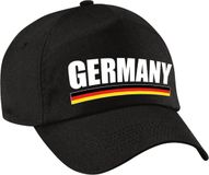 Bellatio Decorations Germany supporters pet zwart voor dames en heren - volwassenen - Duitsland thema baseball cap - supporter kleding