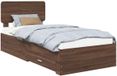 vidaXL Bedframe met lade Bruin Eiken 75 x 190 cm Bewerkt hout