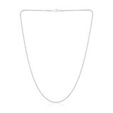Cavill - Fijne Zilveren Ketting - 925 Sterlingzilver met Rhodium - Criss-Cross Design - Modieuze Dames Ketting - 45,5 cm Karabijnsluiting