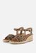 Tamaris Leopard Espadrilles met hak bruin Textiel - Maat 41