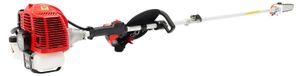 StarTech Kettingzaag - Benzine-hoogstamzaag - 43 cm³ - 2-takt motor - Telescopische steel 2,4–3,5 m - 30 cm zaagblad - Handstart - Rood