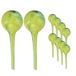 Set de 10 réservoirs d'eau, en verre, pour plantes en pot, sphérique, rond, Ø 8 cm, couleur vert-jaune, capacité 200 ml.