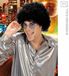 Finidi Pruik Afro Unisex Zwart