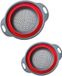 Westmark Vergietset, 2-delig, opvouwbaar, Ø 22 cm en 18,5 cm, kunststof, antraciet/rood