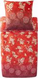 Bassetti ESPERIDI beddengoed + 1 kussensloop van 100% katoensatijn in de kleur rood R1, afmetingen: 135x200 + 1 K 80x80 cm - 9333284