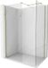 Mexen Kioto-X douchewand Walk-in 110 x 90 cm, transparant 10 mm, goud
