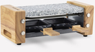 H.Koenig WOD2 Raclette Grill - 350W - Zwart/Wit/Grijs/Hout