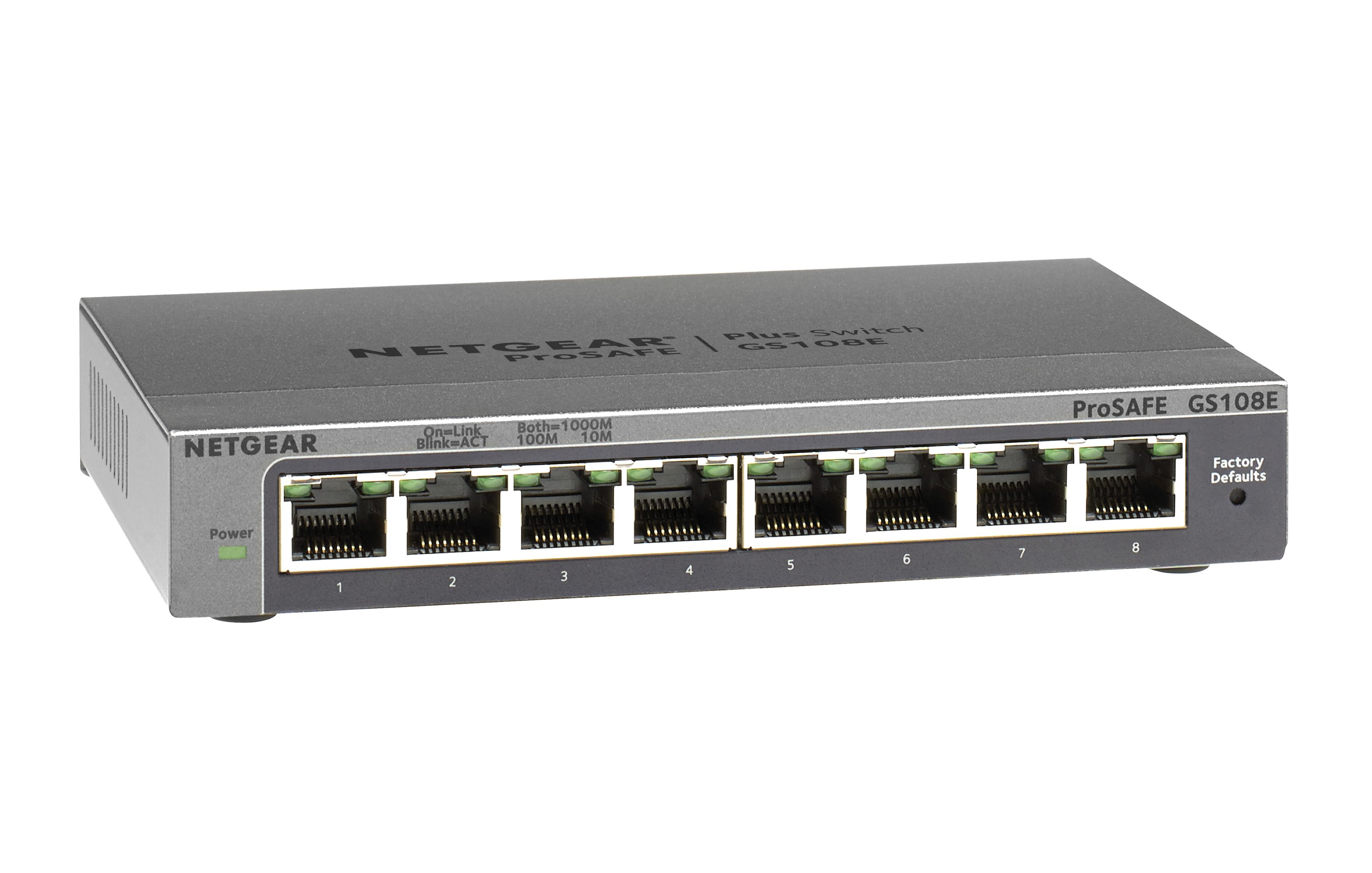 NETGEAR ProSAFE GS108E - 8-Port Gigabit Ethernet Plus Switch
