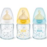 Nuk Latex mamelon mamelon large bouche bouteille en verre taille 1 125ml