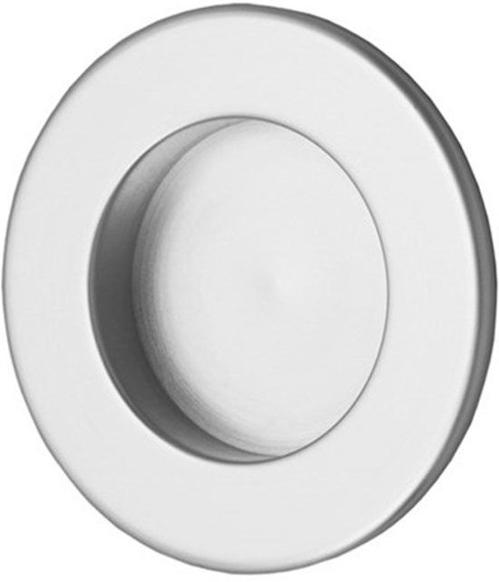 Hermeta schuifdeurkom - aluminium zilverkleurig - 52 mm rond - 4554-01