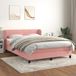 vidaXL Boxspringbed met matras, fluweel, roze, 140x200 cm