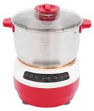 Mélangeur de pâte électrique - Mélangeur de pâte et appareil à lever - 7 litres, cuve en acier inoxydable (304) - Mécanisme de pétrissage 3D - Minuterie réglable de 15 à 120 minutes - Puissance de 250 watts - Prise UE - Rouge