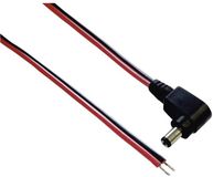 BKL DC plug (m) haaks 5,5 x 2,1mm stroomkabel met open einde - max. 10A / zwart/rood - 2 meter