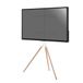 KIMEX - Pied de télévision - design scandinave - pour écran 45-65 pouces - pivotant - trépied - VESA Max 600x400 mm - Couleur Blanc/Hêtre - 030-4064