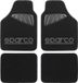 SPARCO 4 Stuks Universele Tapijten met Strepen Links Logo/Rechts Grijs Tapijt Zwart
