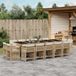 Maison Exclusive - Ensemble de jardin extérieur, 15 pièces, avec coussins, beige, en polyrotin