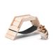 Ferplast Houten Hamsterbrug met Hangmat en Ladder, Muizenspeelgoed, Hamsterspeelgoed, Accessoires voor Hamsterkooien