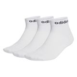 adidas Sportswear Think Linear Enkelsokken 3 Paar - Unisex - Wit - 34-36