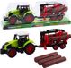 LEAN TOYS Tracteur agricole avec remorque HDS pour le transport de billes de bois