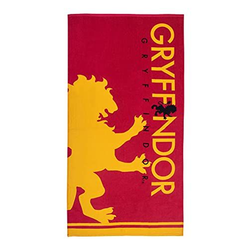 Cinereplicas Harry Potter - Strandlaken Griffoendor - Katoen - Rood - Officiële Licentie