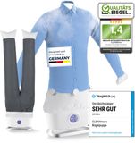 CLEANmaxx Kledingstomer automatische overhemdstrijker met stoomfunctie inclusief broekopzetstuk | Innovatieve strijker voor overhemden & blouses, strijkautomaat | Zachter dan wasdroger en strijkijzer