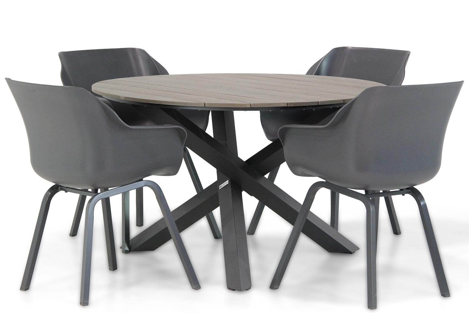 Hartman Sophie/Ancona 125 cm Rond Dining Tuinset 5-Delig - 7434221517574