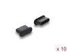 DeLOCK 87408 Poortklepbeschermers Zwart USB Type-C 10 stuk(s)