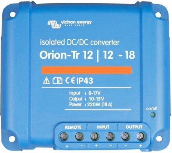 Victron Energy Orion-Tr DC-DC 12/12-18A Converter - 12V - For Car, Boat, Caravan