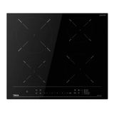 TEKA Inductiekookplaat, 4 zones, single-slider-besturing | Keramisch glasoppervlak, directe functies, grill, snel koken, warm houden, IZC 64215 FST BK