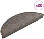 vidaXL Tapis d'escalier - Auto-adhésif - Aspect sisal - 30 pièces - 56x17x3 cm - Gris-beige