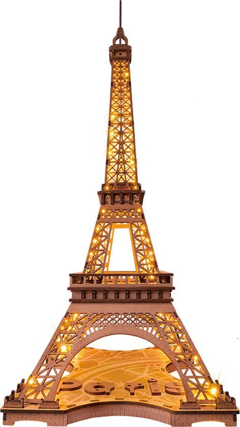 Robotime Rolife - Night of the Eiffel Tower - TGL01 - Wooden 3D Puzzle - DIY