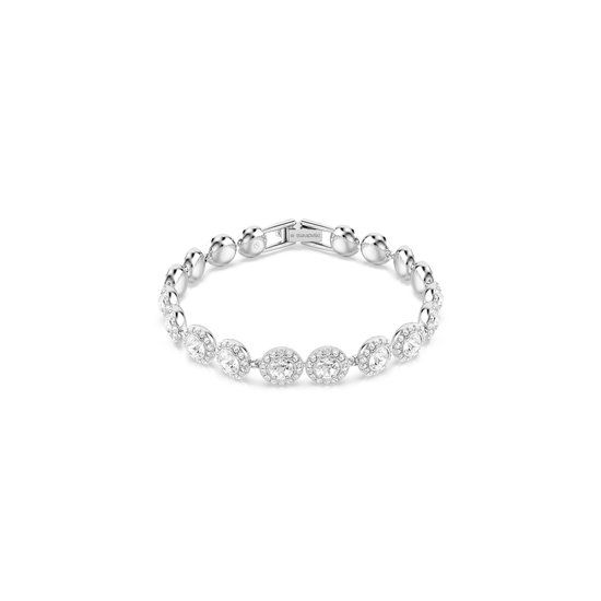 Swarovski Una Tennisarmband - Minimalistische armband - Metaal - Wit - Vrouwen