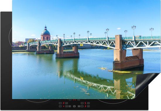 KitchenYeah® Inductie beschermer 77x51 cm - Toulouse - Water - Reflectie - Inductie kookplaat accessoire