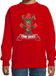 Bellatio Decorations Kersttrui/sweater voor jongens/meisjes - free hugs - rood - Kerst rendier 122/128