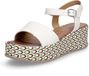Tamaris - Dames - Sandalen - Wit - Plateau - Leer - Maat 39