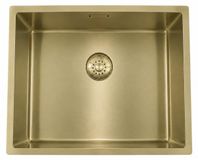 Pure.Sink Comfort PVD Gouden spoelbak 50x40 cm 10mm radius onderbouw, vlakbouw en opbouw PCM5040-60