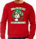 Bellatio Decorations Foute Kersttrui - Bier drinkende kerstman - rood - Heren - L