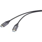SpeaKa Professional SP-12842660 HDMI-kabel HDMI / Glasvezel Aansluitkabel HDMI-A-stekker, HDMI-A-stekker 10 m Zwart 8K