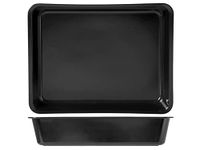 H&H Container met rand van melamine, 40 x 30 x 8 cm, zwart